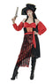 LADY PIRATE COSTUME CONTAINS HAT, DRESS W/BELT ATTACHED AND GLOVELETS
